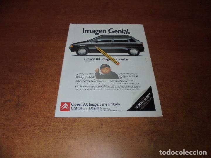 Cat&aacute;logos publicitarios: PUBLICIDAD 1990: CITRO&Euml;N AX IMAGE SERIE LIMITADA