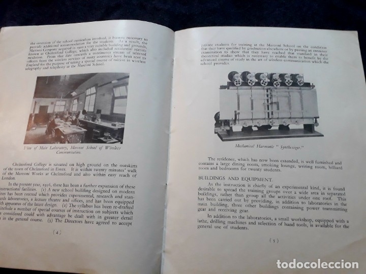 Cat&aacute;logos publicitarios: Marconi School Wireless Communication Telegraph College Cat&aacute;logo Programa - Foto 2