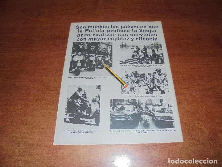 Cat&aacute;logos publicitarios: PUBLICIDAD 1967: VESPA. MOTOCICLETAS POLIC&Iacute;A.