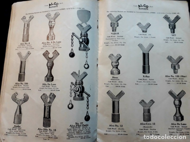 Cat&aacute;logos publicitarios: Cat&aacute;logo ALCO Acetylene Gas Tips Burners Quemadores acetileno Lava Co.