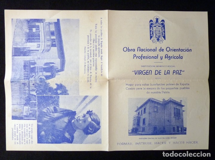 Advertising Catalogs: INSTITUCI&Oacute;N BENEFICO SOCIAL VIRGEN DE LA PAZ, BARCELONA, A&Ntilde;OS 50. HOGAR PARA NI&Ntilde;AS HUERFANITAS...