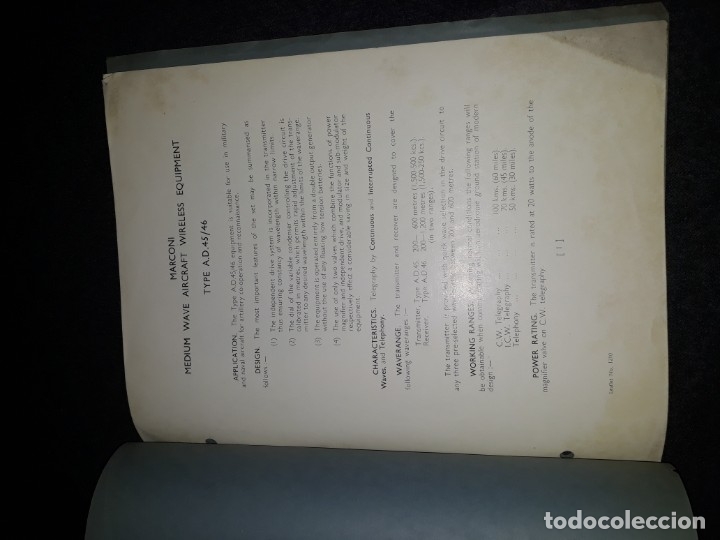 Catalogues publicitaires: Marconi m&eacute;dium wave aircraft Wireless Equipment. Telegraph aeronaves tel&eacute;grafo inal&aacute;mbrico cat&aacute;logo