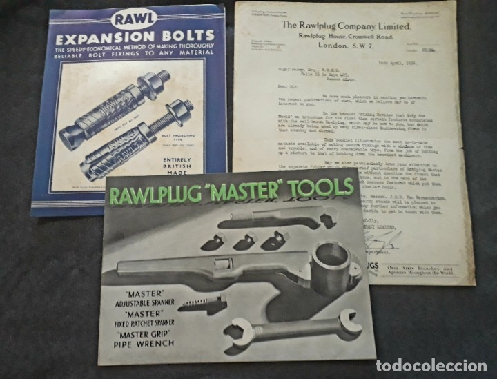 Cat&aacute;logos publicitarios: Cat&aacute;logo Rawlplug  tools y Expansi&oacute;n Bolts Herramientas tarugos bulones 1936