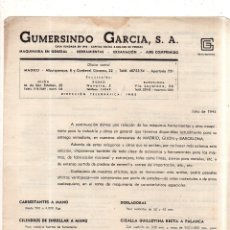 Catálogos publicitarios: CATALOGO PUBLICITARIO DE GUMERSINDO GARCIA. LISTADO DE MATERIAL. 1943. VER FOTOS. 