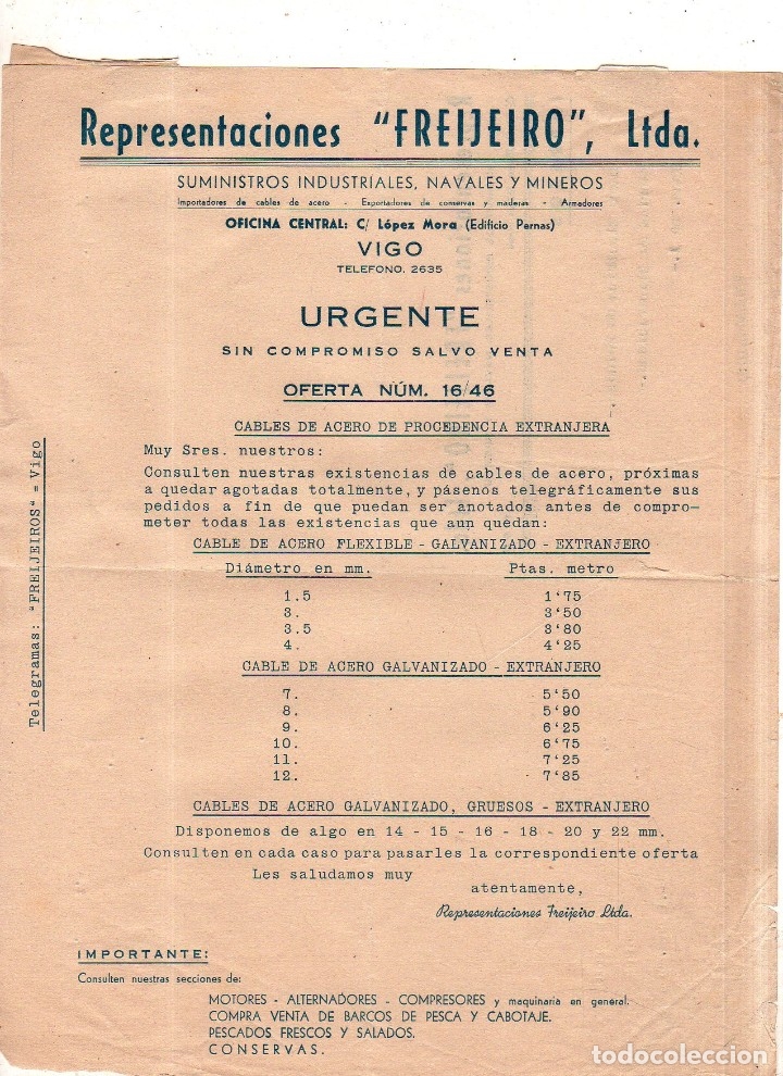 Catalogues publicitaires: CATALOGO PUBLICITARIO DE REPRESENTACIONES FREIJEIRO. LISTADO DE MATERIAL Y PRECIOS. VER FOTOS.