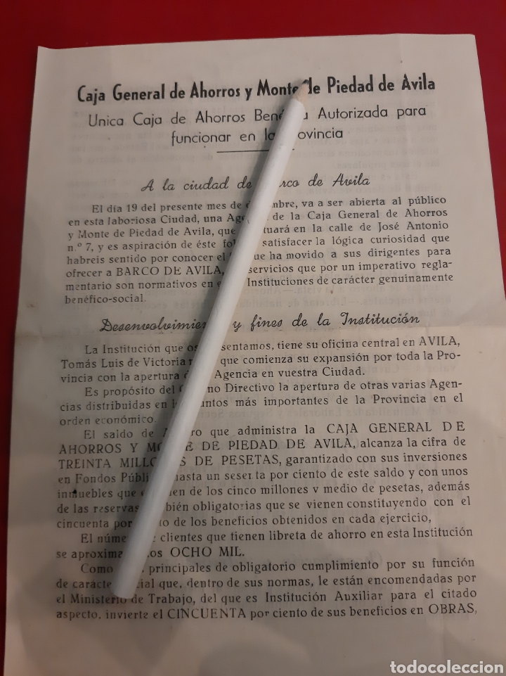 Catalogues publicitaires: Avila caja ahorros Monte piedad ahorros Avila