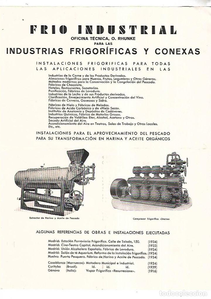 Catalogues publicitaires: PUBLICIDAD. FRIO INDUSTRIAL. INDUSTRIAS FRIGORIFICAS Y CONEXAS. VER