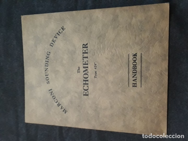 Cat&aacute;logos publicitarios: Catalogo Marconi sounding devise. The Echometer type 424.   Handbook - Foto 1