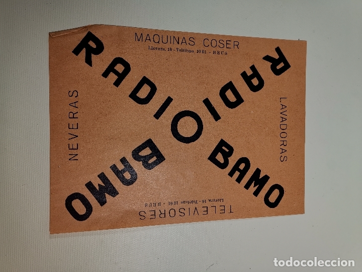 Cataloghi pubblicitari: FOLLETO PUBLICIDAD  RADIO BAMO ---REUS A&Ntilde;OS 60----REF-ZZ