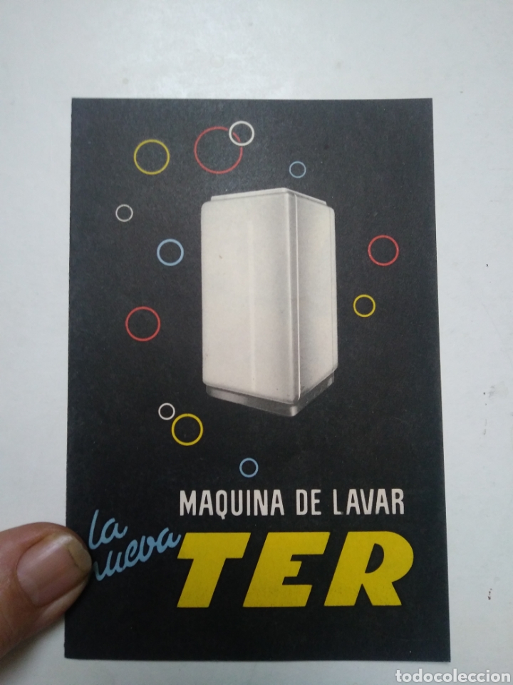 Advertising Catalogs: TER. MAQUINA DE LAVAR. ANTIGUA PUBLICIDAD. A&Ntilde;OS 50.