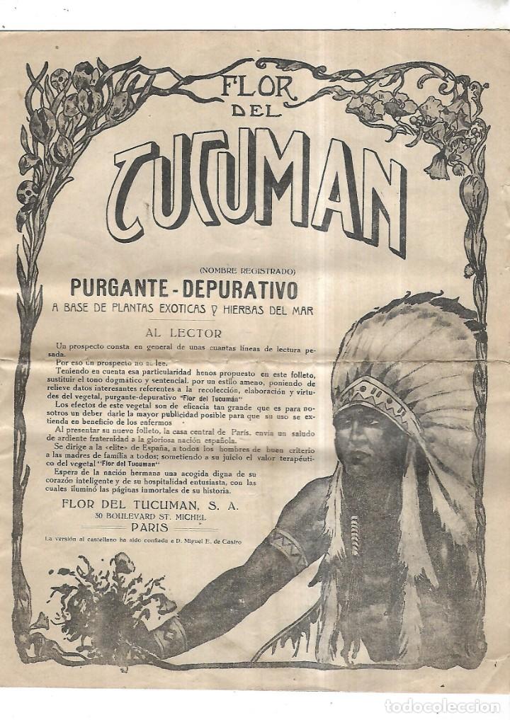 Catalogues publicitaires: CATALOGO PUBLICITARIO. FLOR DEL TUCUMAN. PURGANTE-DEPURATIVO. VER COMPLETO