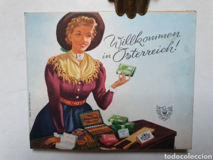 Advertising Catalogs: ANTIGUA PUBLICIDAD TABACO. WILLKOMMEN IN OSTERREICH. TROQUELADA. DESPLEGABLE. A&Ntilde;OS 50.