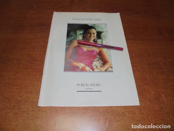 Cat&aacute;logos publicitarios: PUBLICIDAD 1986: PORCELANOSA CON ISABEL PREYSLER