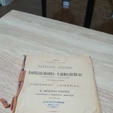 Catálogos publicitarios: CATALOGO GENERAL ESPECIALIDADES FARMACEUTICAS. MELCHOR GARCIA. MADRID 1890