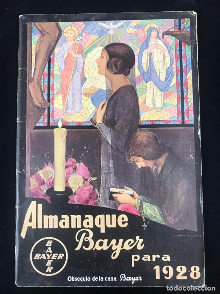 Cat&aacute;logos publicitarios: ALMANAQUE BAYER PARA 1928 - MUY BUEN ESTADO