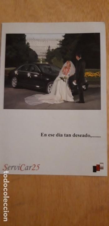 Cat&aacute;logos publicitarios: 1 PROPAGANDA DE ** SERVICAR 25 . COCHES DE NOVIA ** D&Iacute;PTICO