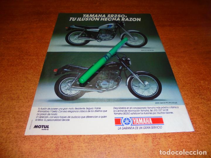 Cat&aacute;logos publicitarios: PUBLICIDAD 1985: MOTOCICLETA YAMAHA SR250