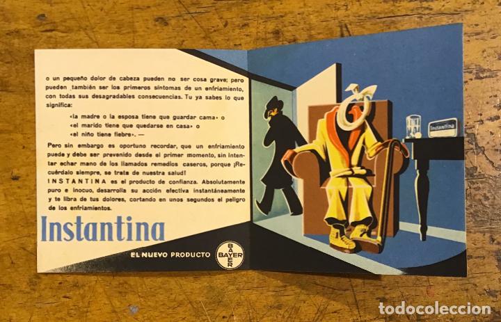 Cat&aacute;logos publicitarios: INSTANTINA DE BAYER, A&Ntilde;O 1940 - Foto 2