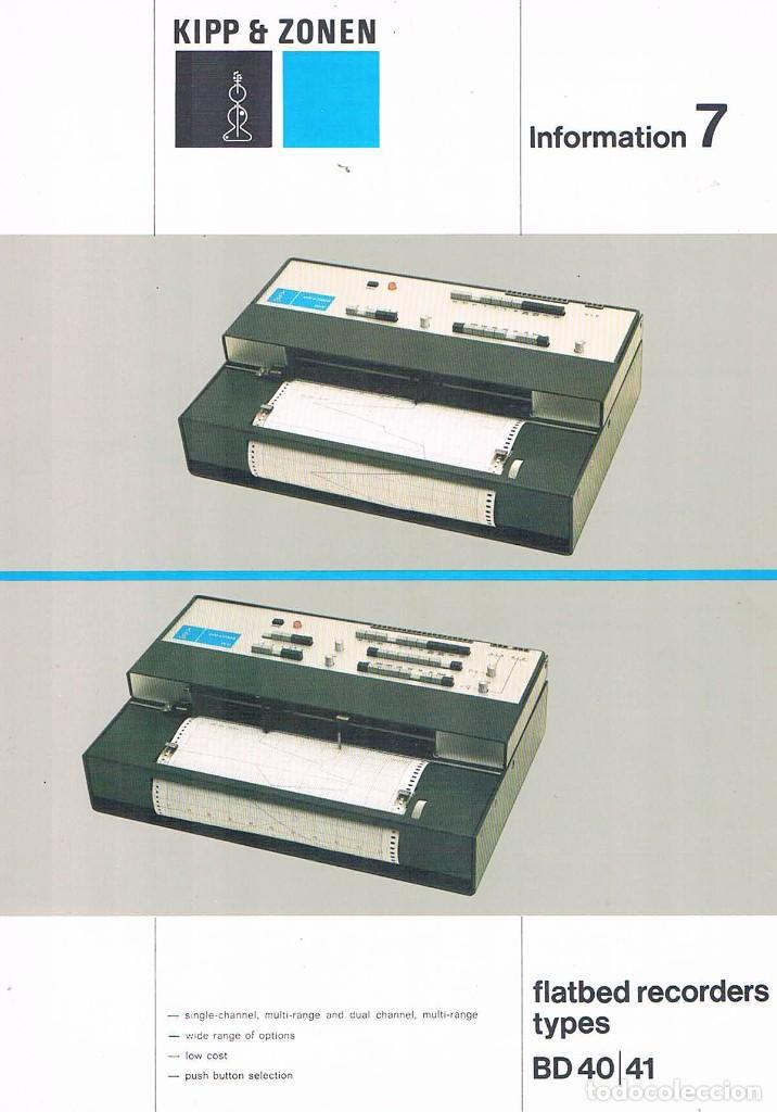 Catalogues publicitaires: FOLLETO PUBLICITARIO KIPP ZONEN INFORMATION 7 FLATBED RECORDERS TYPES BD 40 41 EXPOQUIMIA 78