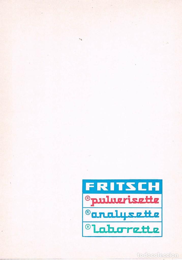 Catalogues publicitaires: FOLLETO PUBLICITARIO FRITSCH PULVERISETTE ANALYSETTE LABORRETTE AUQUIME SL EXPOQUIMIA 78