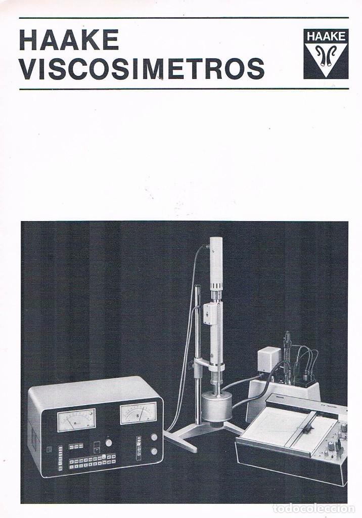 Werbekataloge: FOLLETO PUBLICITARIO HAAKE VISCOSIMETROS AUXILIAR QUIMICO METALURGICA SL EXPOQUIMIA 78 **