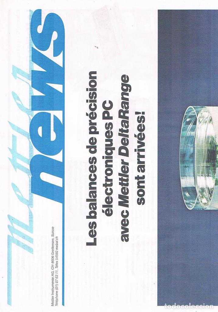 Catalogues publicitaires: FOLLETO PUBLICITARIO METTLER INSTRUMENTE AG NEWS BALANCES PRECISION ELECTRONIQUES PC EXPOQUIMIA 78