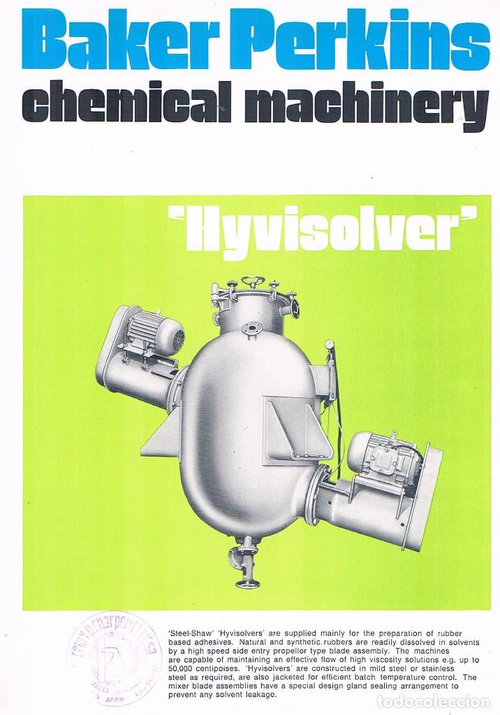 Catalogues publicitaires: FOLLETO PUBLICIDAD EXPOQUIMIA 78 BAKER PERKINS CHEMICAL MACHINERY HYVISOLVER REMY P CHARPENTIER