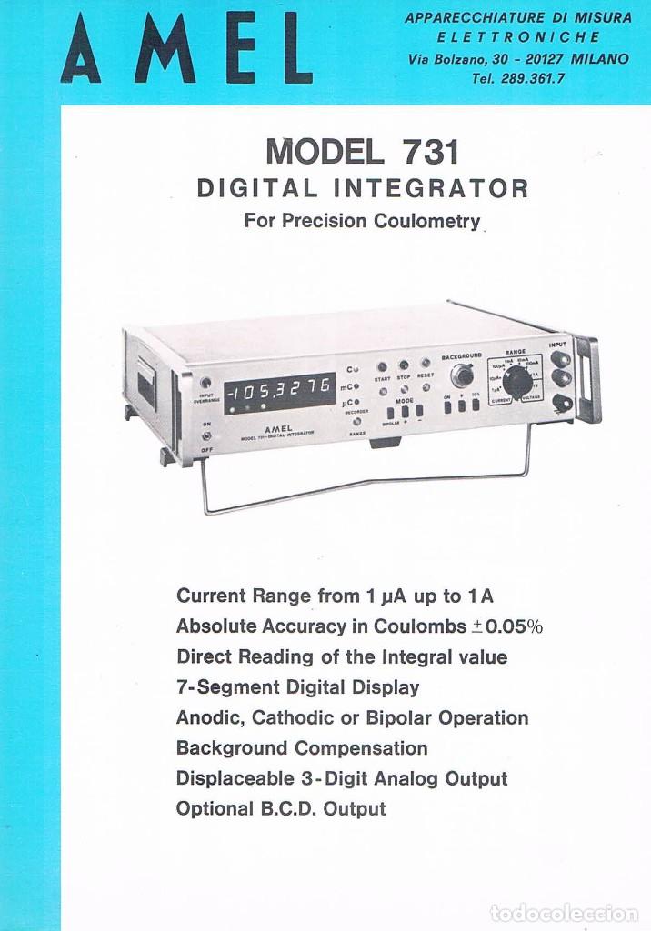 Catalogues publicitaires: FOLLETO PUBLICIDAD EXPOQUIMIA 78 AMEL MODEL 731 DIGITAL INTEGRATOR C MATTEINI SL