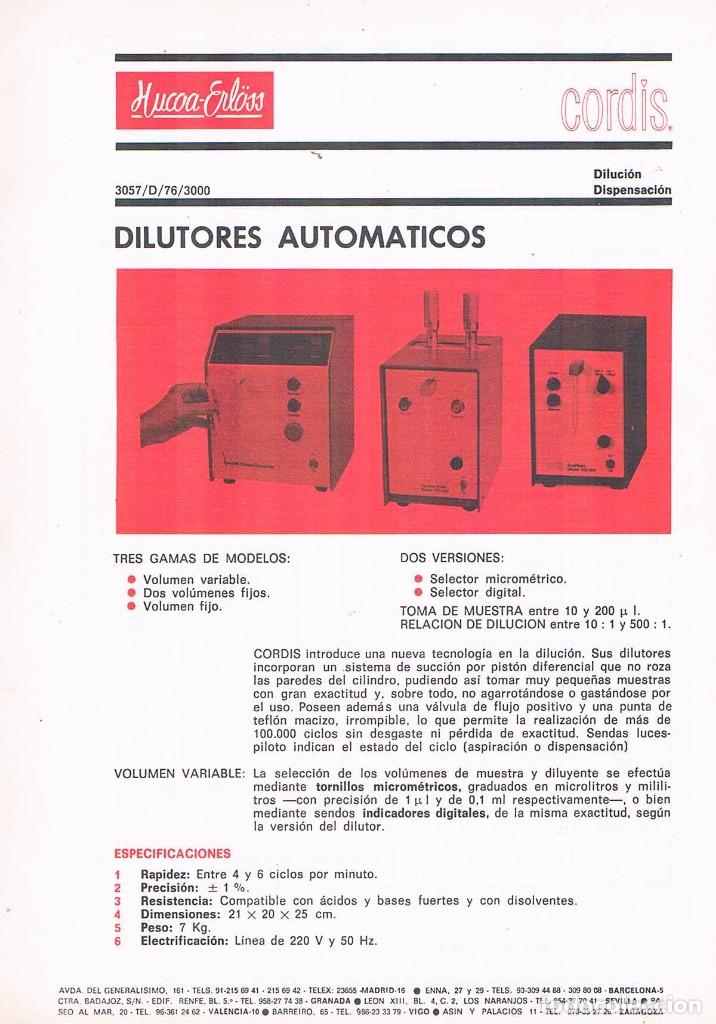 Catalogues publicitaires: FOLLETO PUBLICIDAD EXPOQUIMIA 78 CORDIS HUCOA ERLOSS