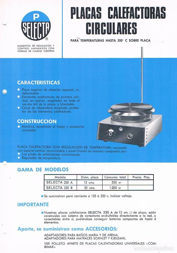 Werbekataloge: FOLLETO PUBLICIDAD EXPOQUIMIA 78 PLACAS CALEFACTORAS CIRCULARES P SELECTA