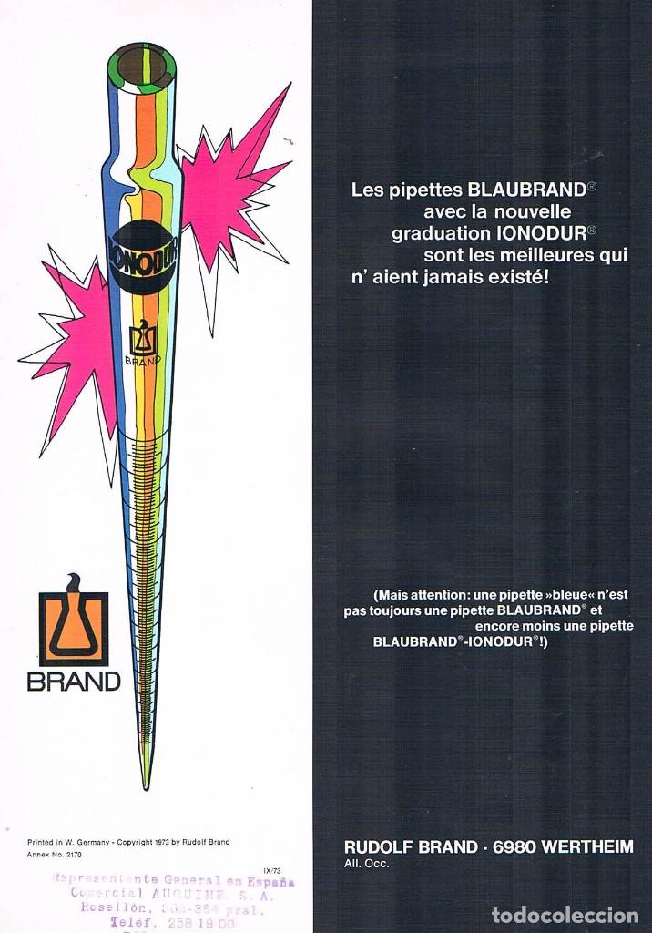 Cat&aacute;logos publicit&aacute;rios: FOLLETO PUBLICIDAD EXPOQUIMIA 78 BRAND PIPETTES BLAUBRAND COMERCIAL AUQUIME SA