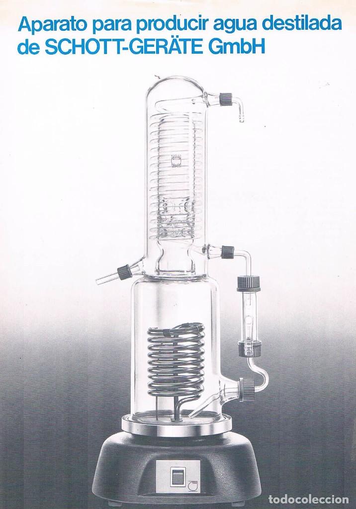 Catalogues publicitaires: FOLLETO PUBLICIDAD EXPOQUIMIA 78 APARATO PARA PRODUCIR AGUA DESTILADA SCHOTT GERATE GMBH