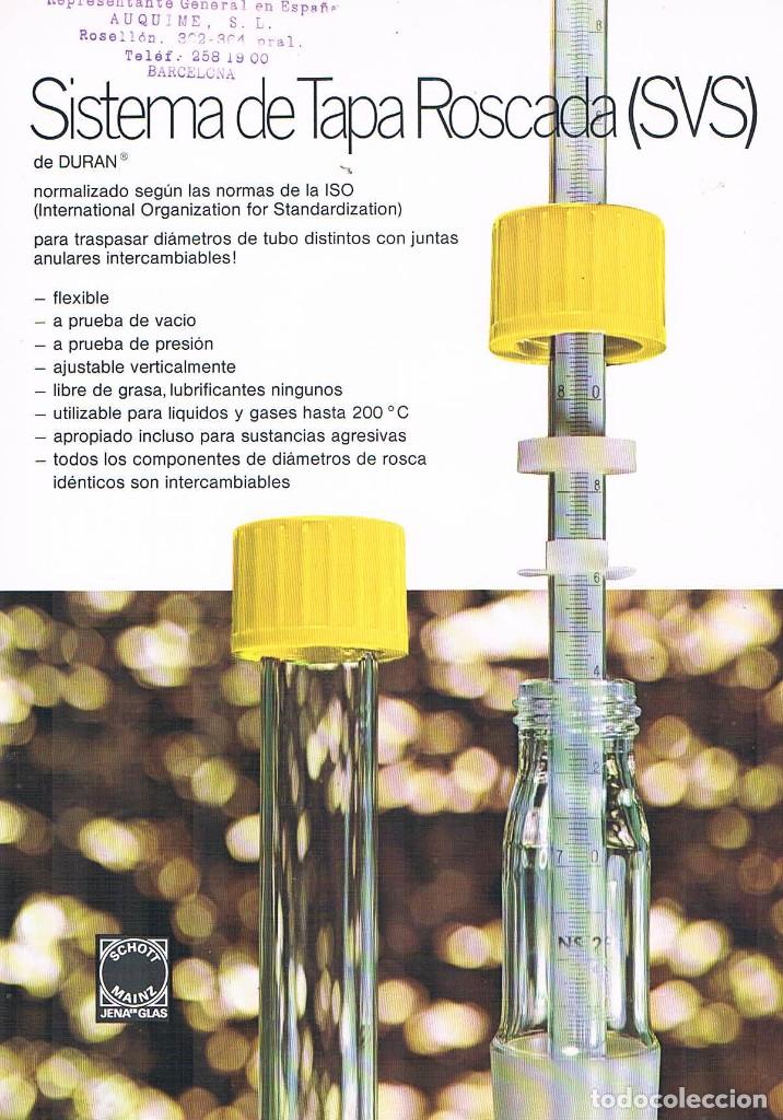 Werbekataloge: FOLLETO PUBLICIDAD EXPOQUIMIA 78 SISTEMA DE TAPA ROSCADA SVS AUQUIME SL
