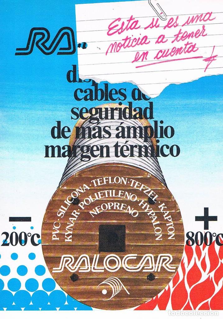 Catalogues publicitaires: FOLLETO PUBLICIDAD EXPOQUIMIA 78 RALOCAR CONDUCTORES AISLANTES **