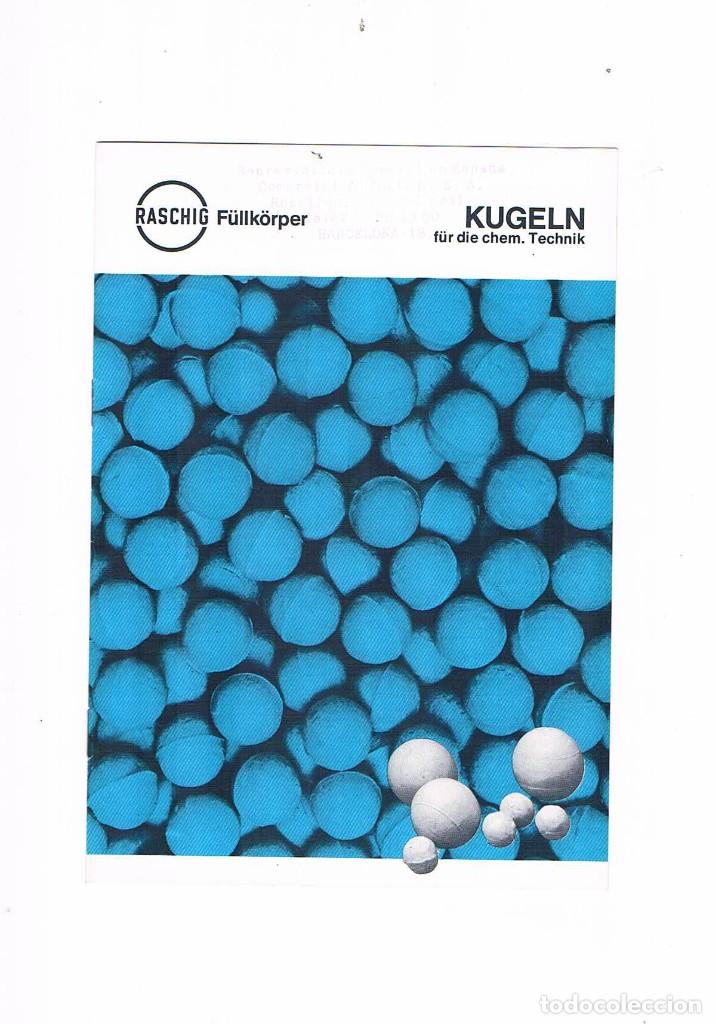 Werbekataloge: FOLLETO PUBLICIDAD EXPOQUIMIA 78 RASCHIG FULLKORPER KUGELN **