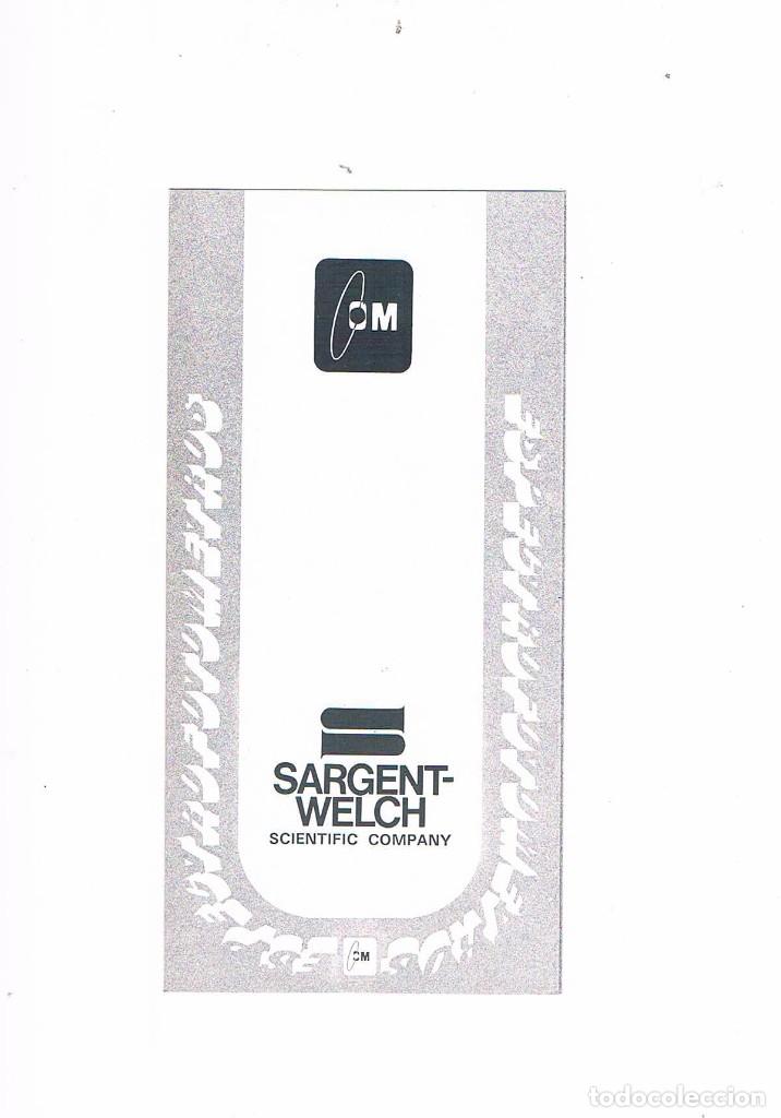Werbekataloge: FOLLETO PUBLICIDAD EXPOQUIMIA 78 SARGENT WELCH SCIENTIFIC COMPANY OREJAS Y MAILLO SA