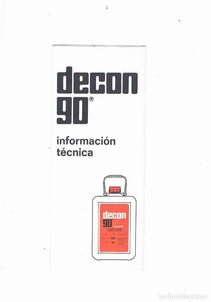 Cat&aacute;logos publicit&aacute;rios: FOLLETO PUBLICIDAD EXPOQUIMIA 78 DECON 90 CONTRAD DCN90