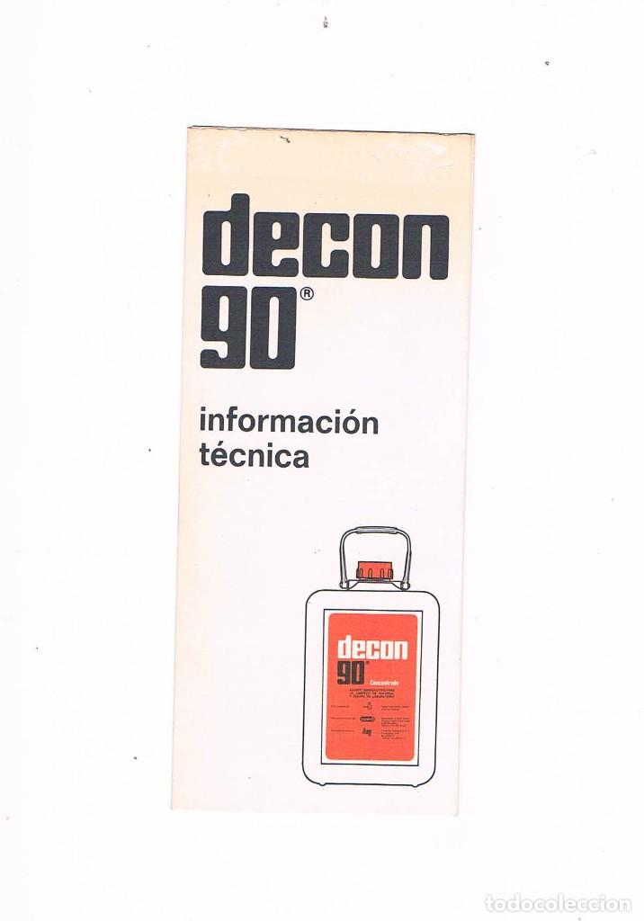 Catalogues publicitaires: FOLLETO PUBLICIDAD EXPOQUIMIA 78 DECON 90 CONTRAD DCN90 **