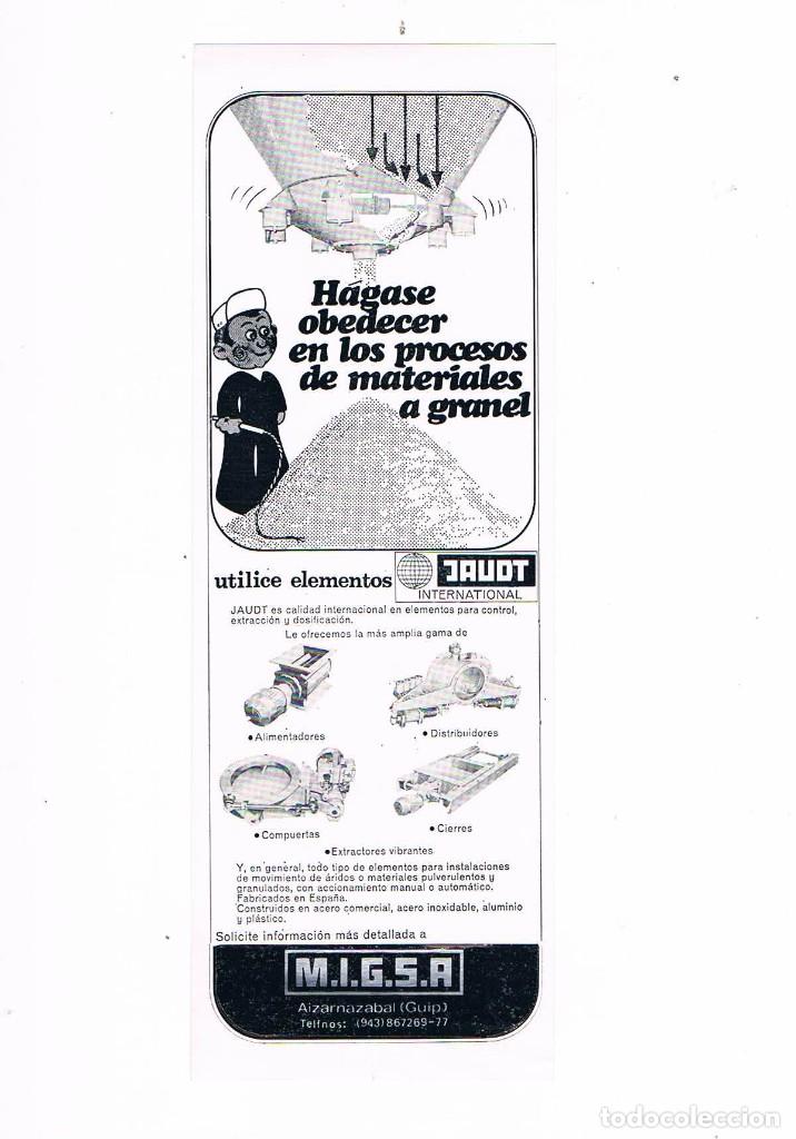 Werbekataloge: FOLLETO PUBLICIDAD EXPOQUIMIA 78 ELEMENTOS JAUDT INTERNATIONAL MIGSA **