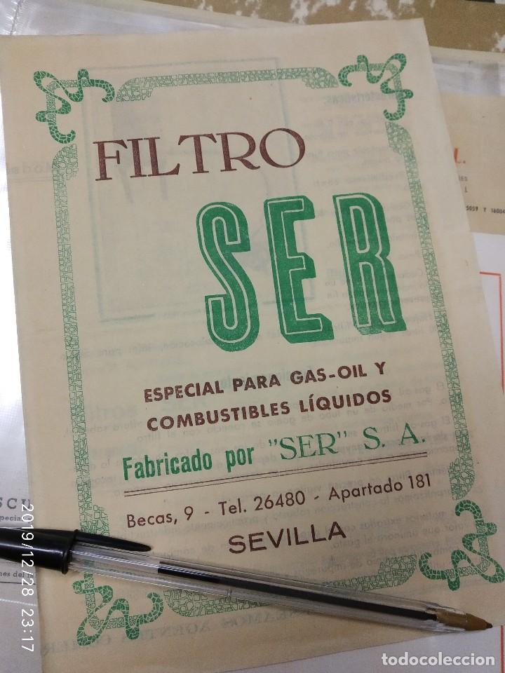 Cat&aacute;logos publicitarios: FILTRO SER SEVILLA PARA GASOIL Y OTROS COMBUSTIBLES