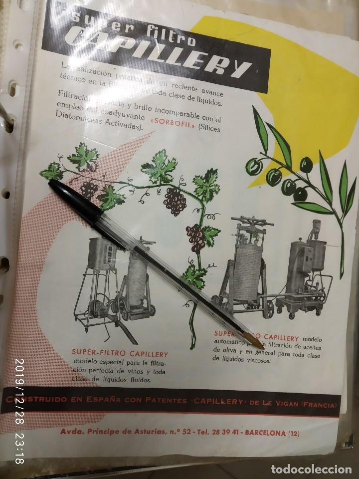 Cat&aacute;logos publicit&aacute;rios: SUPERFILTRO CAPILLERY BARCELONA VINO ACEITE, FLYER.