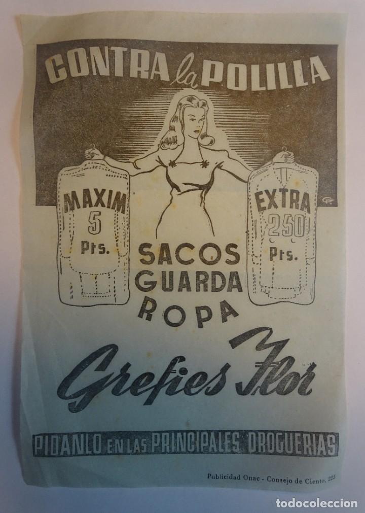 Catalogues publicitaires: ANTIGUO ANUNCIO,  SACOS GUARDA ROPA GREFIES FLOR,   VER FOTOS