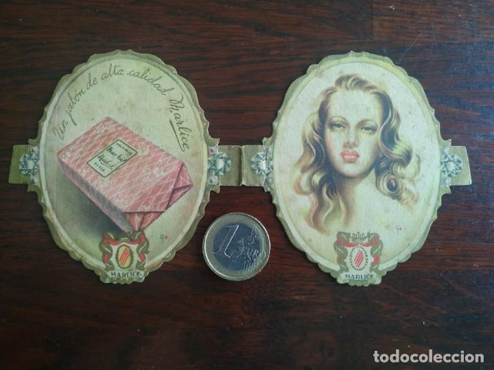 Cat&aacute;logos publicitarios: Publicidad troquelada de principios del siglo XX, del jab&oacute;n Marlice