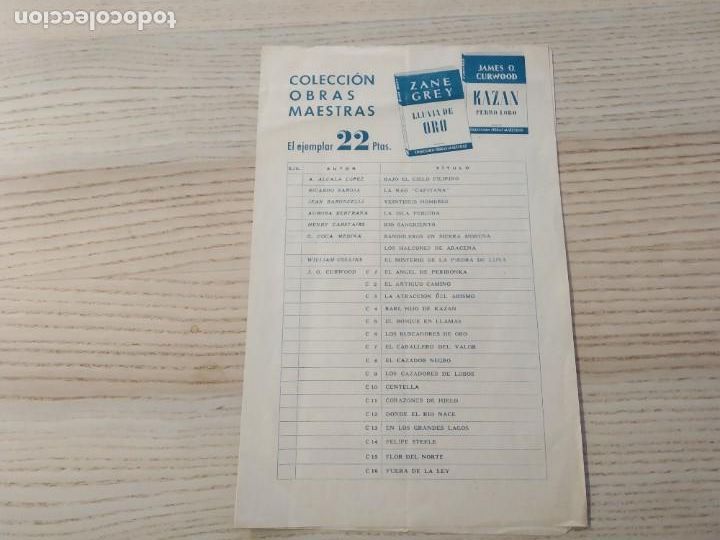 Cat&aacute;logos publicitarios: Cat&aacute;logo Colecci&oacute;n Obras Maestras Editorial Juventud (hoja tama&ntilde;o folio doblada en cuadernillo)