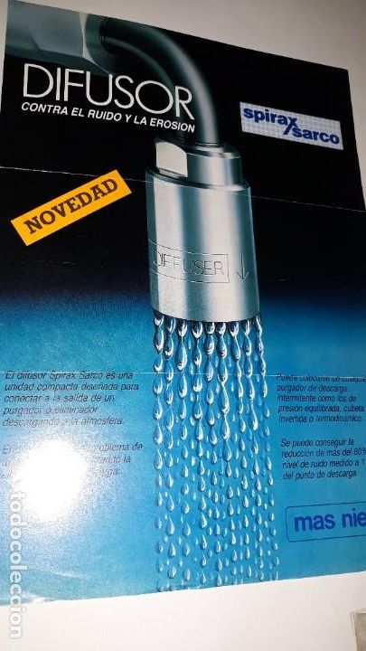 Cat&aacute;logos publicitarios: HOJA T&Eacute;CNICA MAS NIETO SPIRAX SARCO DIFUSOR CONTRA RUIDO EROSI&Oacute;N NOVEDAD INSTALACI&Oacute;N CONDICIONES ACE