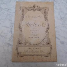 Catálogos publicitarios: CATÁLOGO DE ORFEBRERÍA PLATEADA MIELE & CO. AÑO 1912