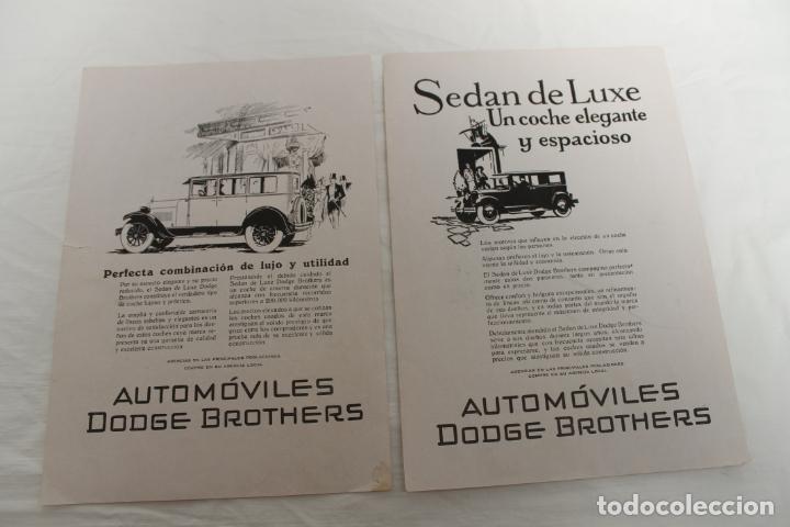 Catalogues publicitaires: 2 HOJAS DE PUBLICIDAD COCHES DODGE BROTHERS SEDAN DE LUXE A&Ntilde;OS 20, REVISTA BLANCO Y NEGRO
