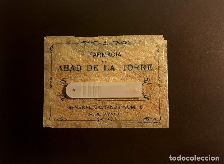 Catalogues publicitaires: ANTIGUO SOBRE DE LA FARMACIA ABAD DE LA TORRE MADRID