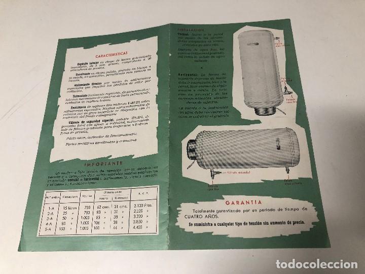 Cat&aacute;logos publicitarios: ANTIGUO CATALOGO DE TERMO ELECTRICO AUTOMATICO DOSSAMO