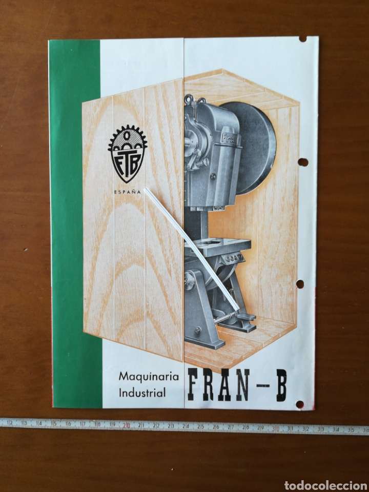 Catalogues publicitaires: Bonito triptico publicidad maquinaria industrial prensa fricci&oacute;n Fran-b etb Espa&ntilde;a a&ntilde;os 50 / 60